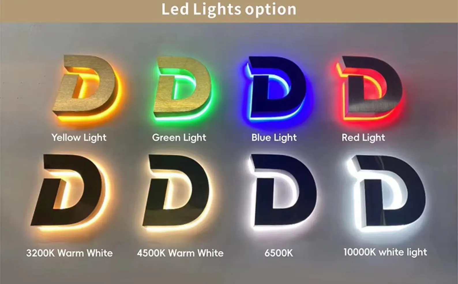 Modern illuminated storefront signage