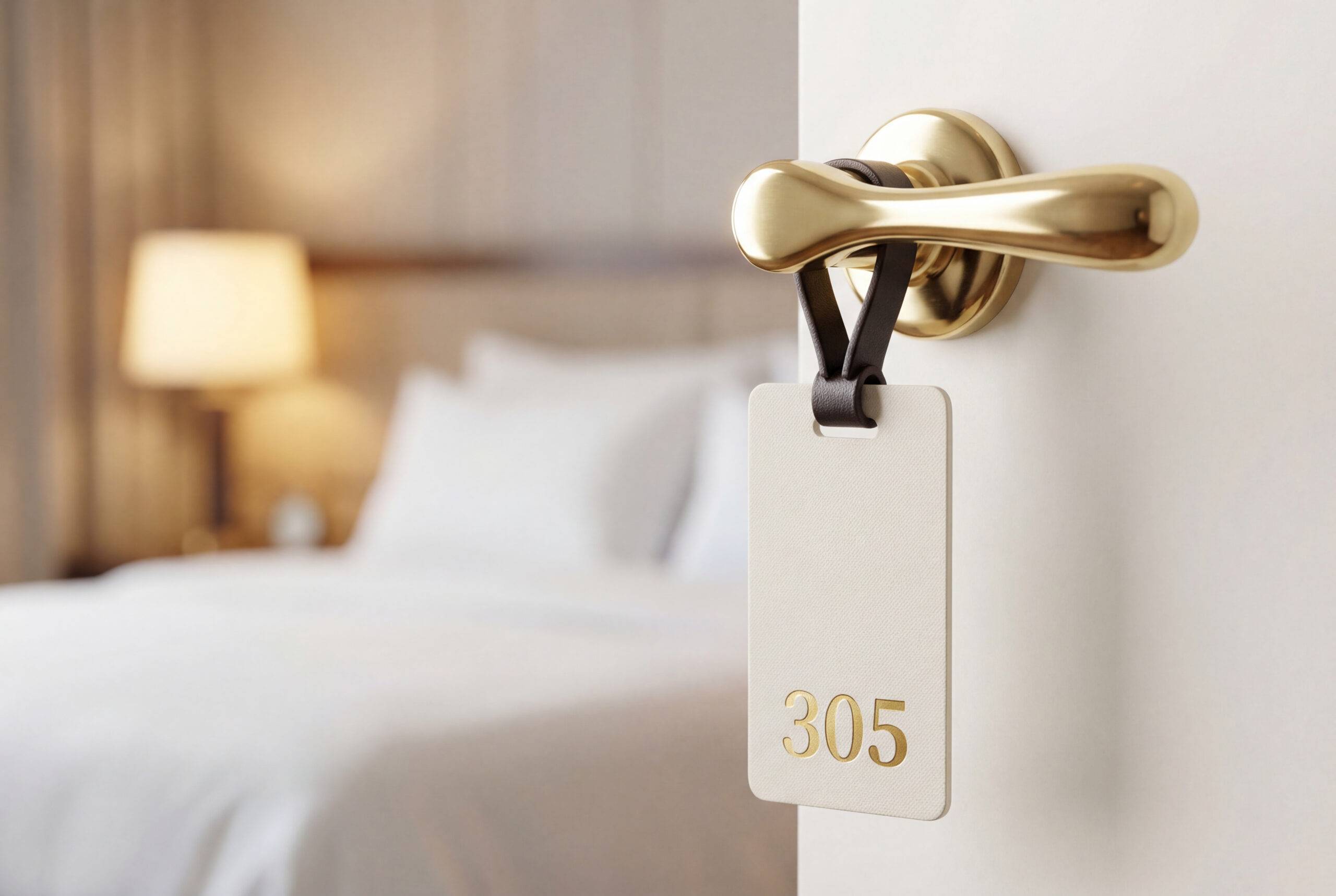 Custom hotel room number signage